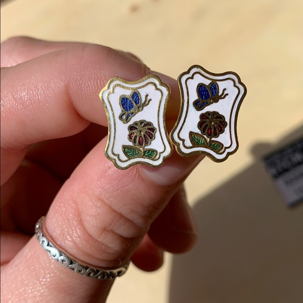 🌻Vintage Enamel Earrings🌻
